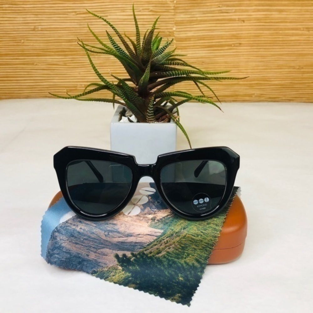 KOMONO Sunglasses Stella Black NEW cateye - Picture 4 of 13